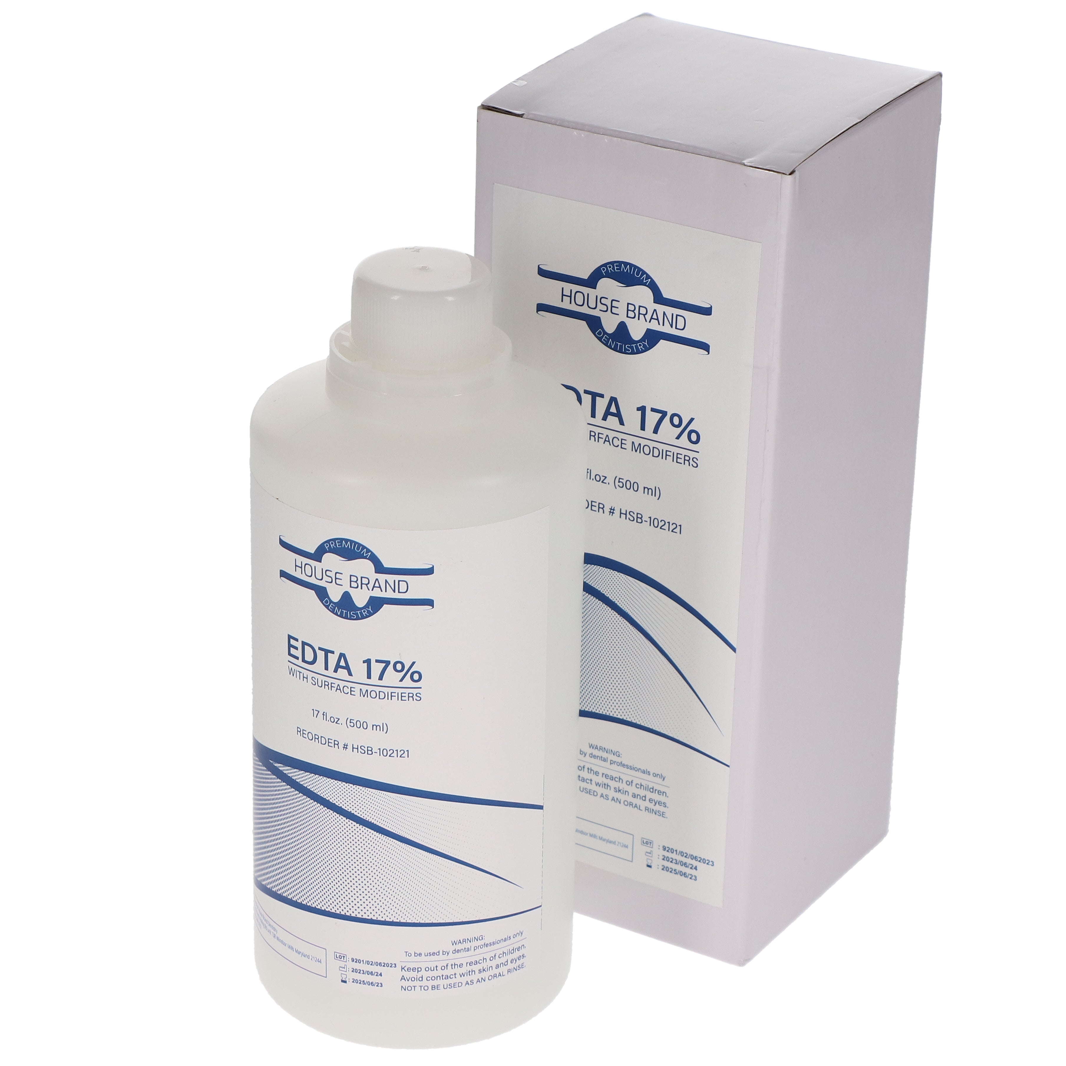 House Brand Dentistry 102121 EDTA 17% Solution With Surface Modifiers 500 mL House Brand Dentistry 102121 EDTA 17% Solution With Surface Modifiers 500 mL